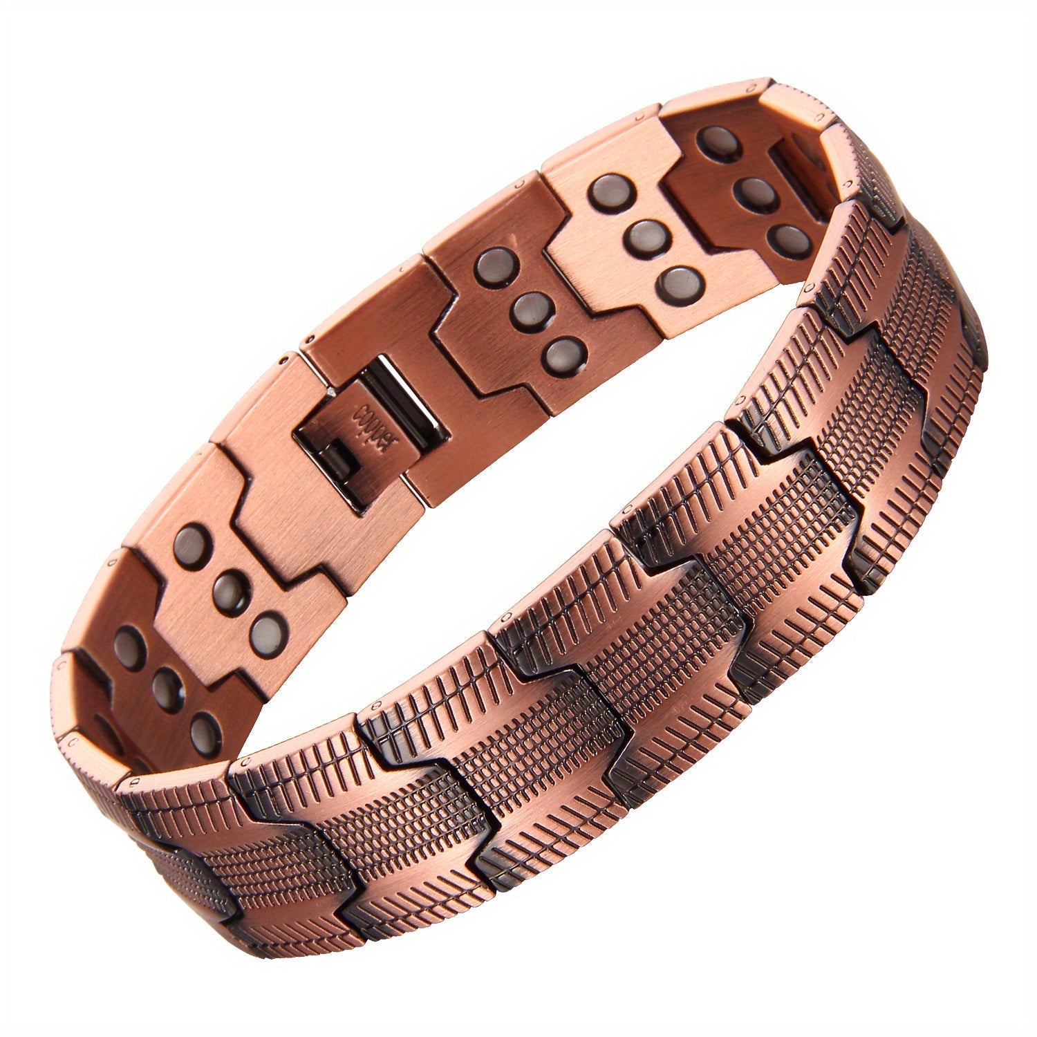 NNETM 3X Strong Copper Magnetic Bracelet for Men  – Pure 99.9% Solid Copper-0