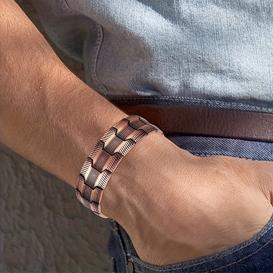 NNETM 3X Strong Copper Magnetic Bracelet for Men  – Pure 99.9% Solid Copper-4