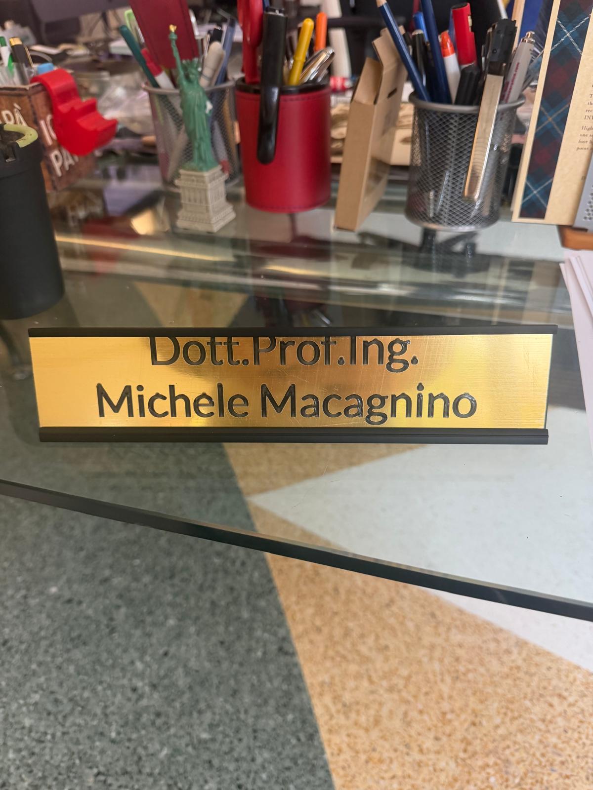 Targa da scrivania personalizzata