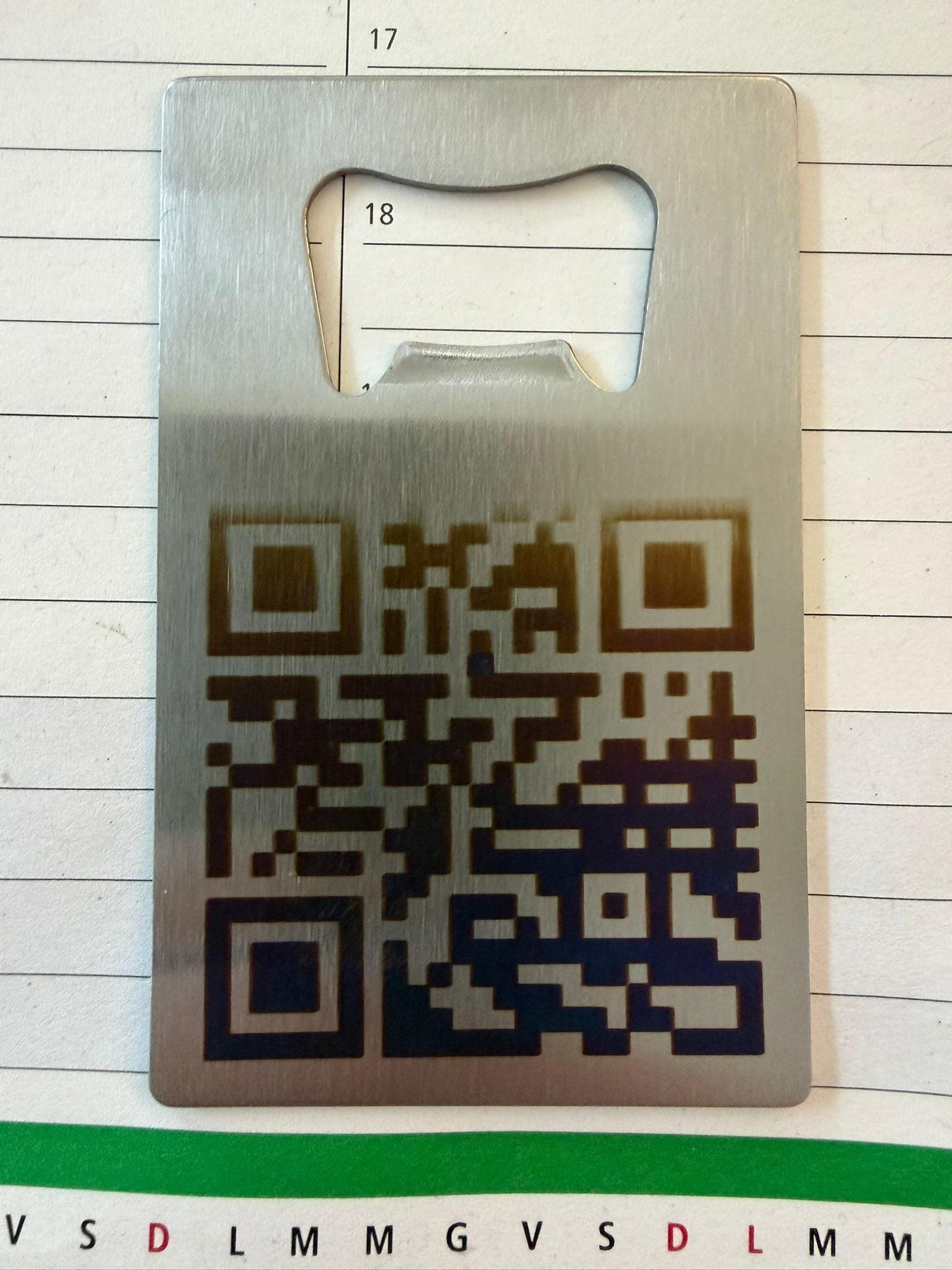 Apribottiglia in acciaio con Qrcode personalizzato