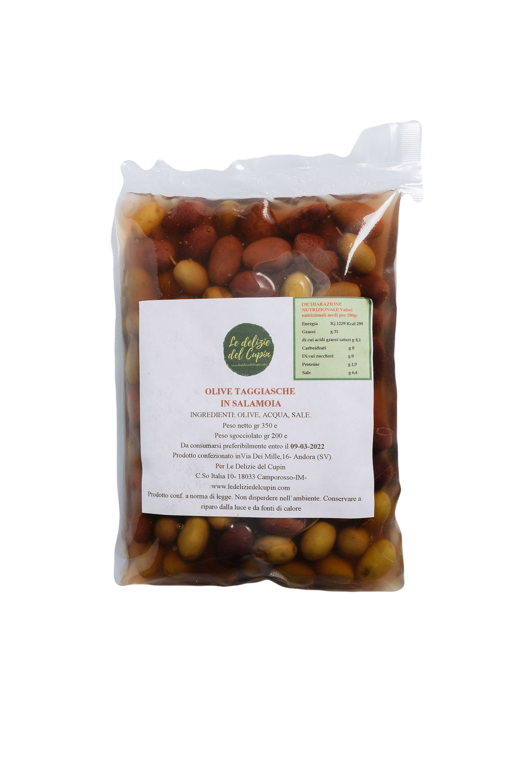 Olive 100% Taggiasche in Salamoia 200gr-0