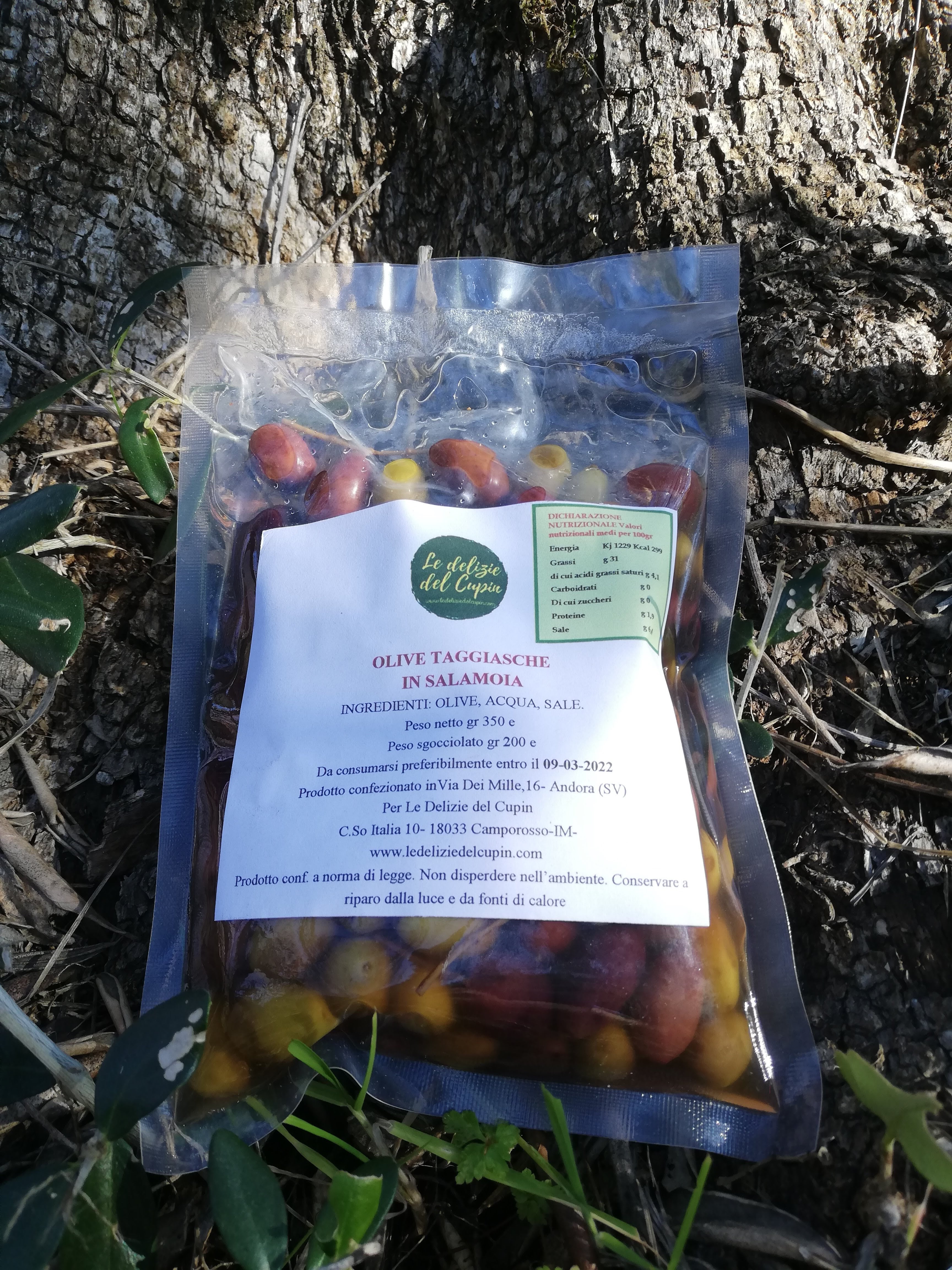 Olive 100% Taggiasche in Salamoia 200gr-1