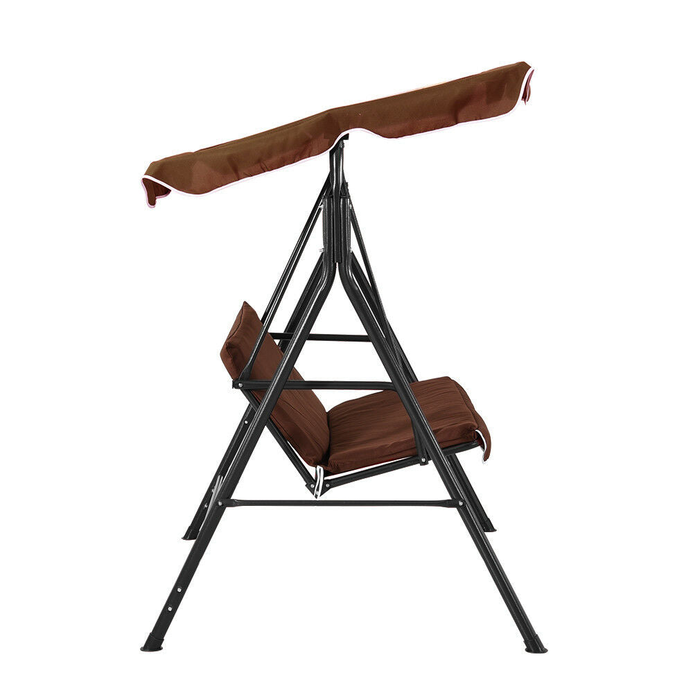 Garden swing bed available in brown